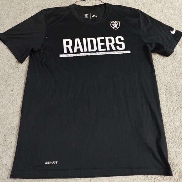 Nike Raiders T-shirt Medium Black Dri-Fit Equipment Training - Picture 1 of 8